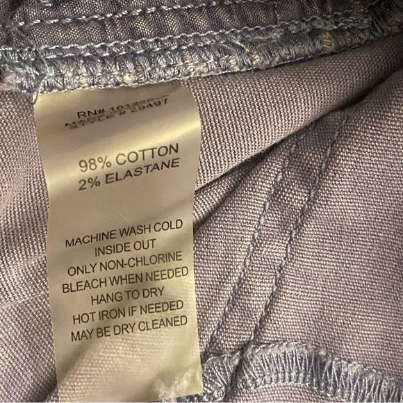 Soft Surroundings Womens Elastic Waist Stretch Jeans Size L Distressed Purple - Picture 8 of 8